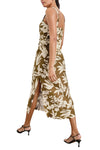 Damaris Dress in Olive Tropic