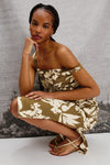 Damaris Dress in Olive Tropic