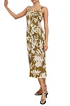 Damaris Dress in Olive Tropic