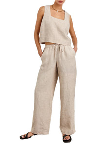 Emmie Pant in Heathered Flax