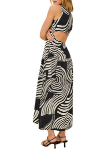 Genevieve Dress in Onyx Waves
