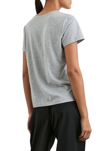 Classic Crew Neck Short Sleeve Tee in Heather Grey