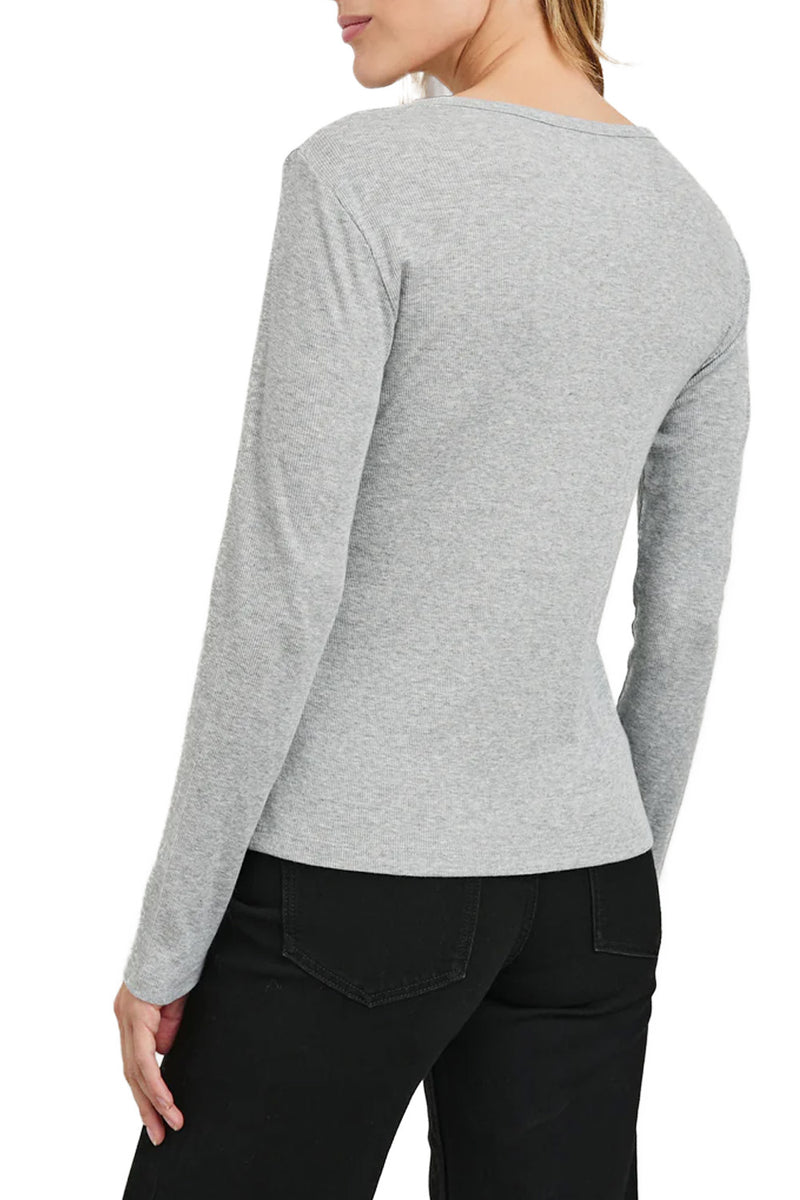 Essential Henley in Heather Grey