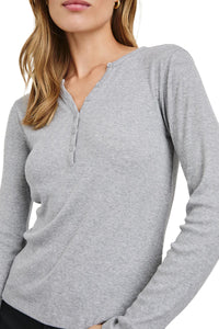 Essential Henley in Heather Grey