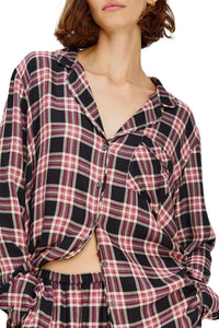 Luna Pajama Set in Onyx Plum