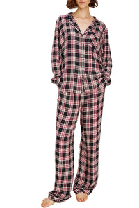 Luna Pajama Set in Onyx Plum
