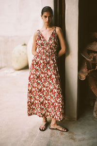 Marciana Dress in Cardinal Floral