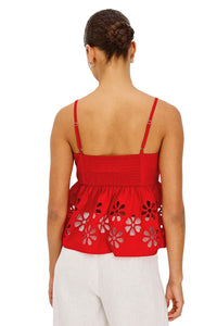 Meru Top in Scarlet
