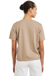 Cotton Cashmere Short Sleeve Tee in Heather Oat