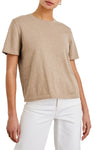 Cotton Cashmere Short Sleeve Tee in Heather Oat