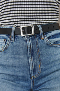 Remi Belt in Black Silver