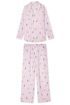 Luna Pajama Set in Rose Stripe Cat