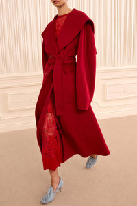 Rory Wool Coat in Cerise