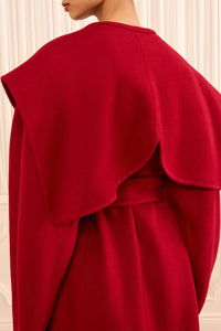 Rory Wool Coat in Cerise