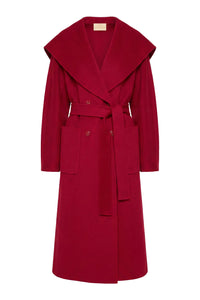 Rory Wool Coat in Cerise