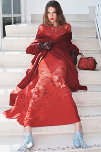 Rory Wool Coat in Cerise