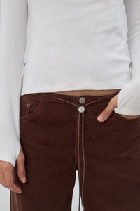 Cool Jean in Chocolate Corduroy