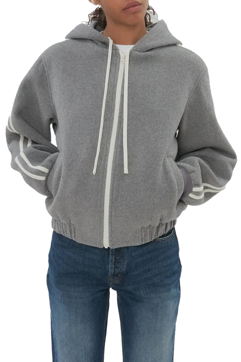 The Boyfriend Zip in Grey