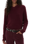 The Hotel Sweater Long Sleeve in Burgundy