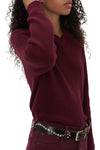 The Hotel Sweater Long Sleeve in Burgundy
