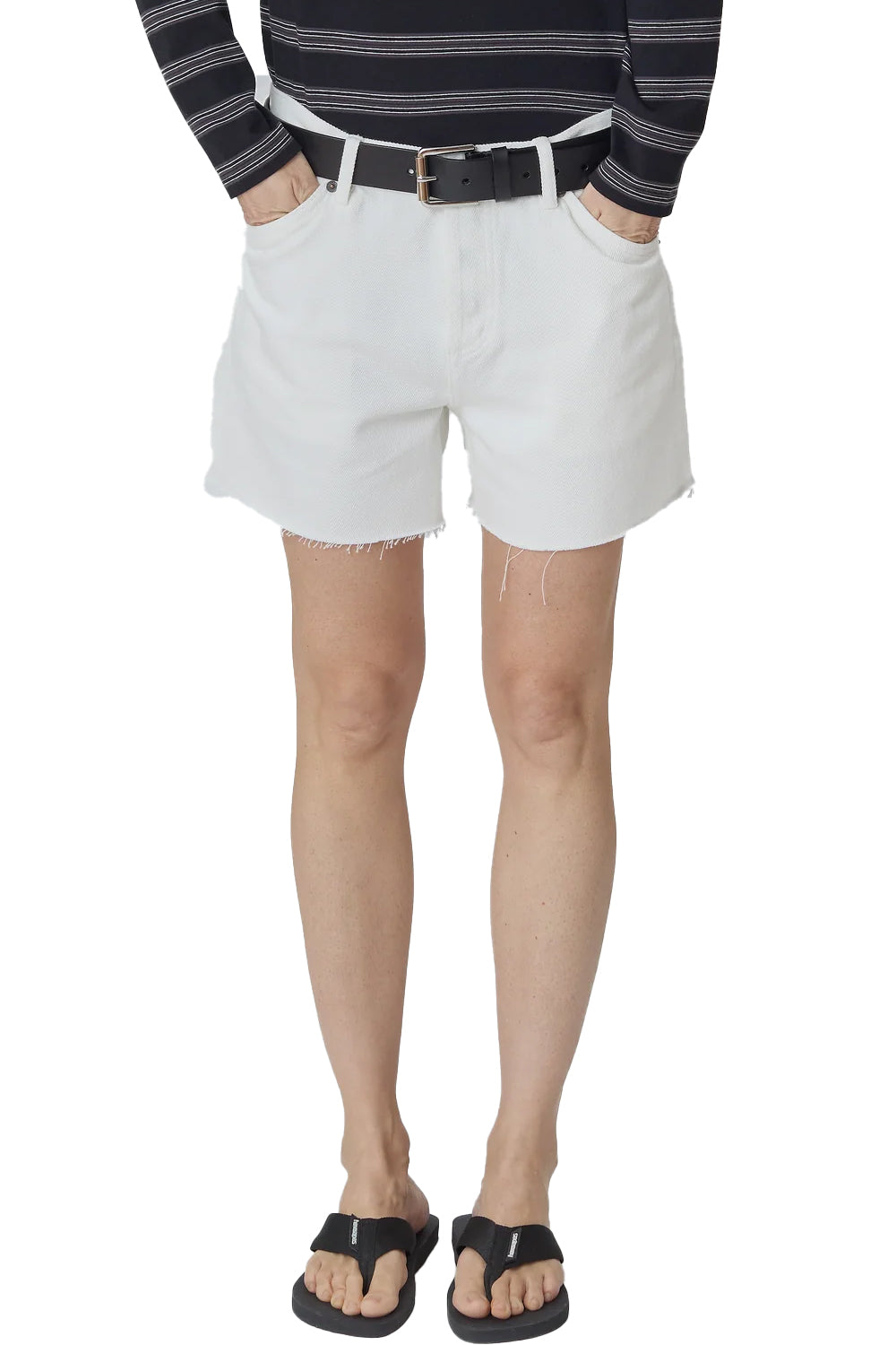 Cut Off Shorts in Milk