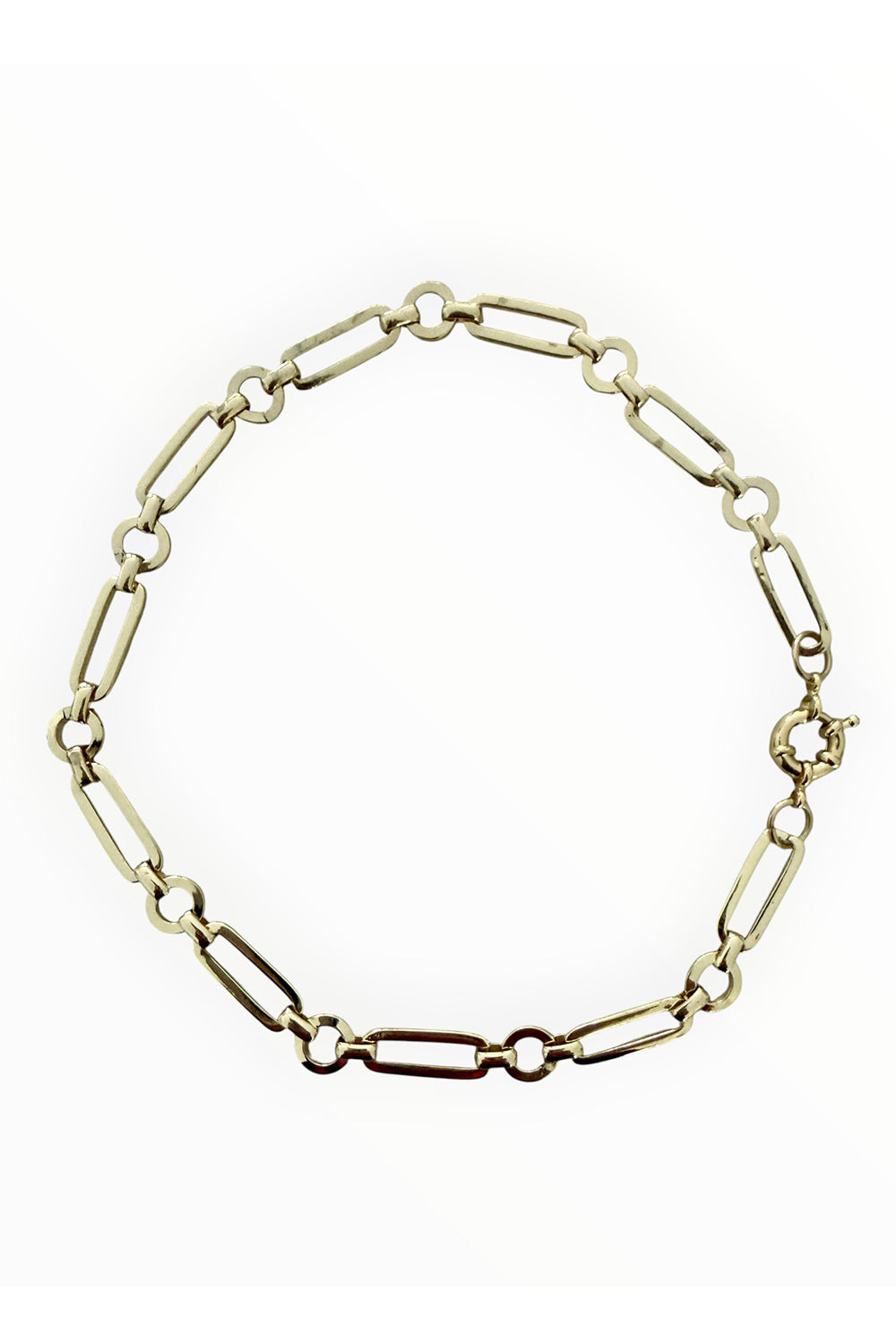 14K Gold Filled Thick Chain with Sailor Clasp Bracelet
