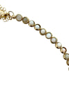 Gemstone Necklace with Gold Plated Rings in Pink Peruvian Opal