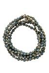 Gemstone Necklace with Gold Plated Rings in Angelite