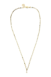 14K Gold Filled Chain with Single Lab Grown Diamond Drop Necklace