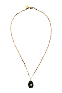 Faceted Labradorite pendant on 14K gold filled dapped chain