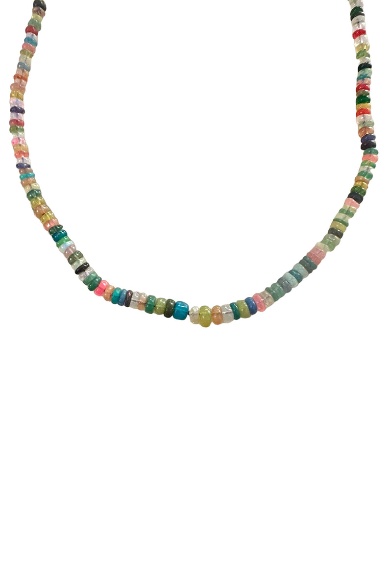 Necklace of Graduated Multi Colored Opals