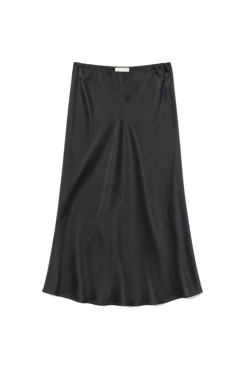Miranda Scallop Trim Bias Cut Skirt in Black
