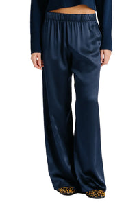 Brynn High Rise Pull On Wide Leg Pant in Midnight