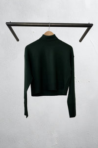 Sable Cashmere Turtleneck Sweater in Hunter Green