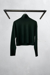 Sable Cashmere Turtleneck Sweater in Hunter Green