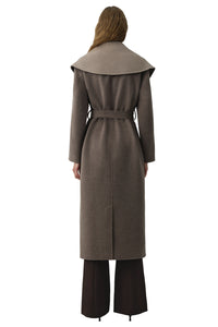 Allura Reversible Belted Coat in Mushroom Multi