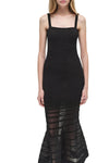 Vallarie Knit Midi Dress in Black