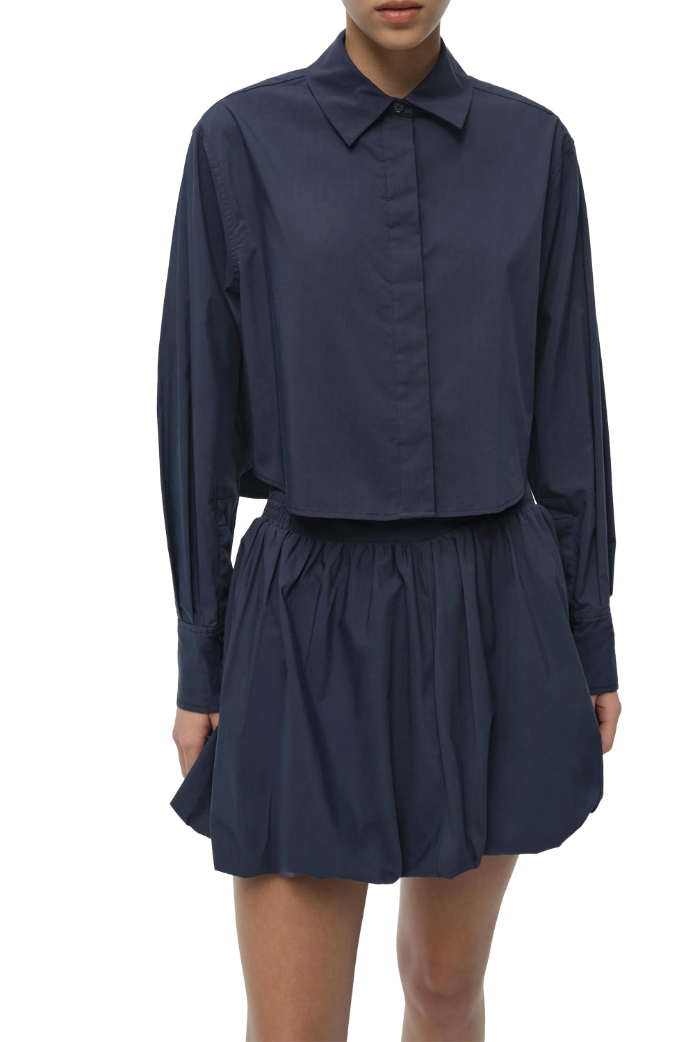 Pippa Bubble Mini Skirt in Midnight