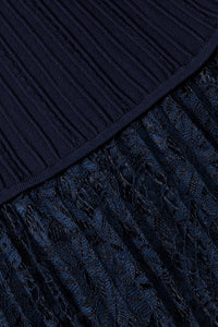 Verona Lace Midi Skirt in Midnight