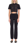 Larken Short Sleeve Cardigan in Black