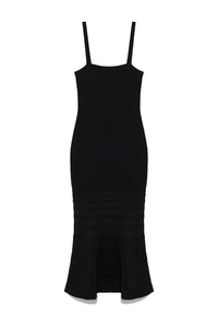 Vallarie Knit Midi Dress in Black