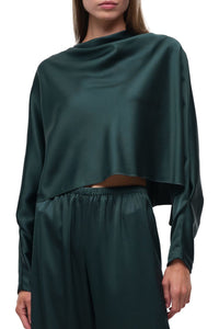 Bearitz Cowl Neck Top in Dark Spruce