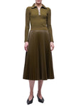 Kezia Vegan Leather Midi Skirt in Alligator