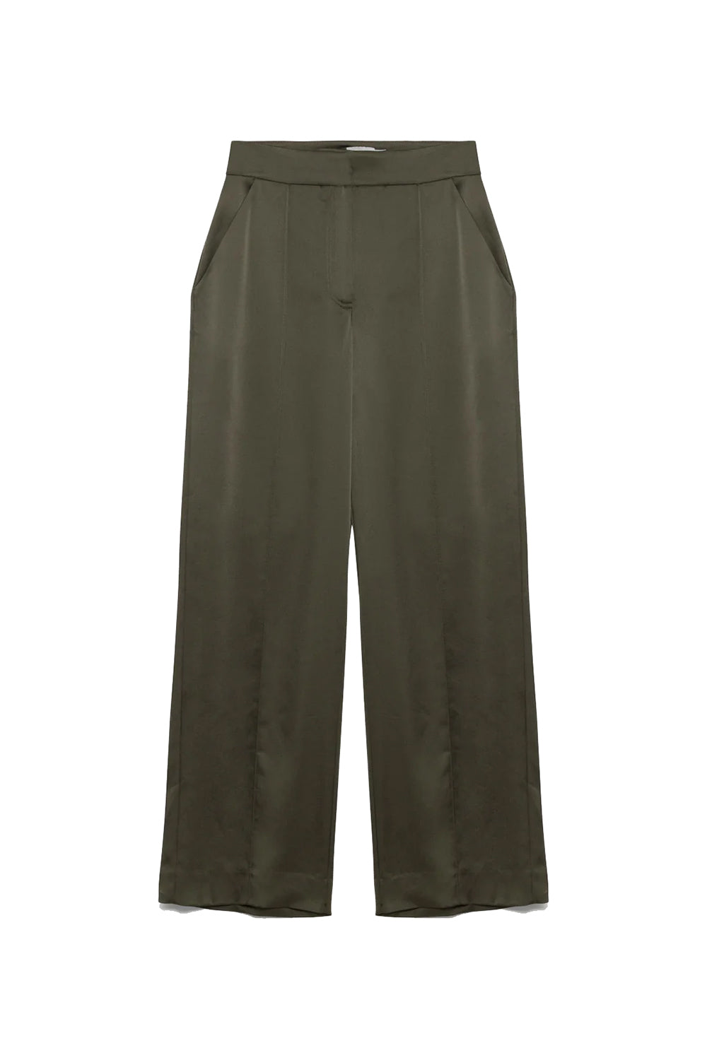 Kyra Wide Leg Satin Pant in Sea Turtle