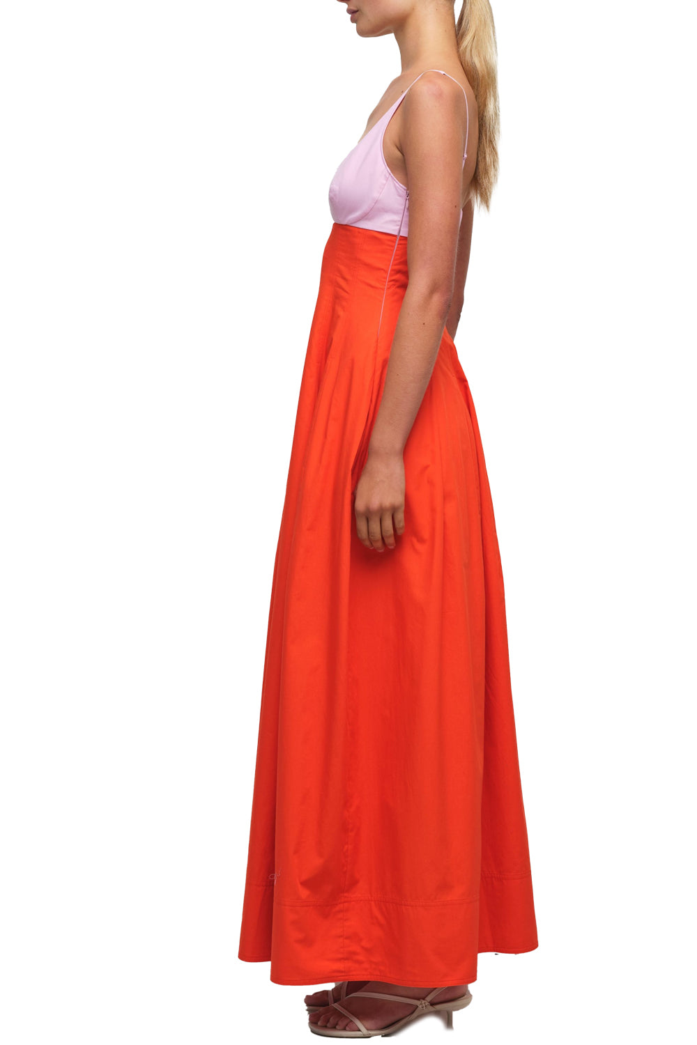 Maddy Cotton Midi Dress in Lobster Multi