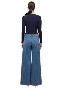 Ailany Shrunken Cardigan in Navy