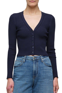 Ailany Shrunken Cardigan in Navy