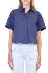 Bernie Pleated Shirt in Midnight