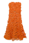 Fleurella Applique Midi Dress in Orange