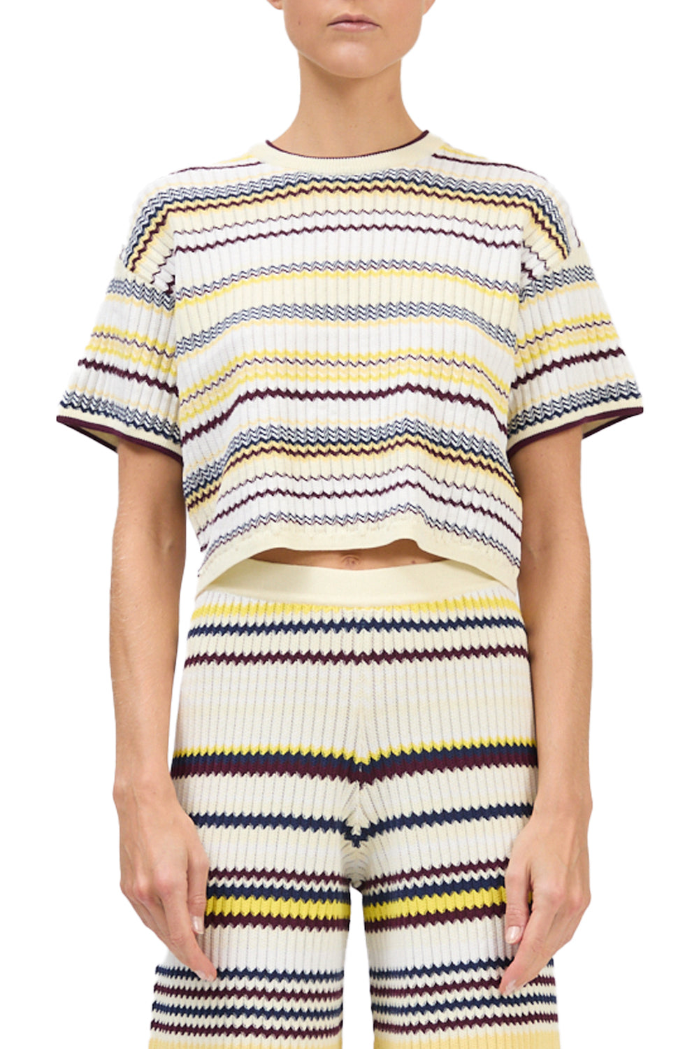 Tenley Short Sleeve Tee in Yolk Multi